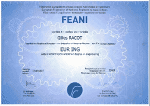 Certificat ingénieur européen Génie industriel