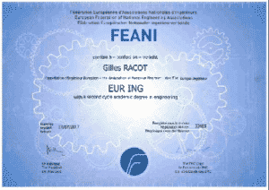 Certification d'ingénieur européen Génie industriel - FEANI